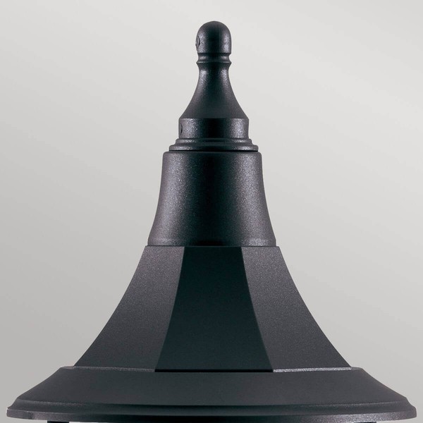 Elstead Shannon Außen-Stehleuchte E27 50cm Schwarzes Polykarbonat IP44 Anti-Meerwasser