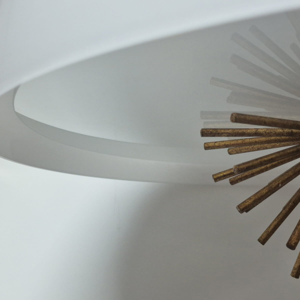 Elstead Staring Pendelleuchte E14 3-fach Gebeiztes Gold Opal