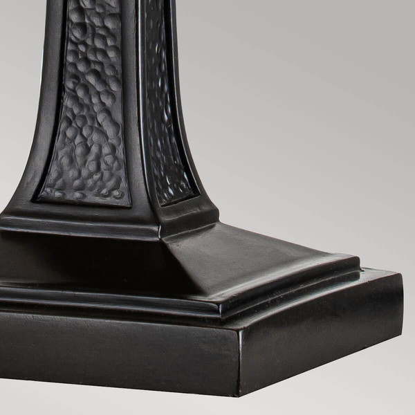 Elstead Alderley Tischlampe E14 Vintage-Bronze Tiffanyglas