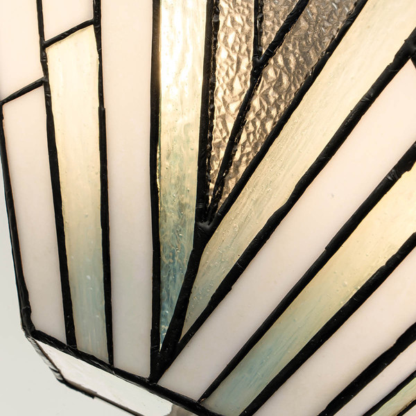 Elstead Alderley Wandleuchte E14 2-fach Vintage-Bronze Tiffanyglas