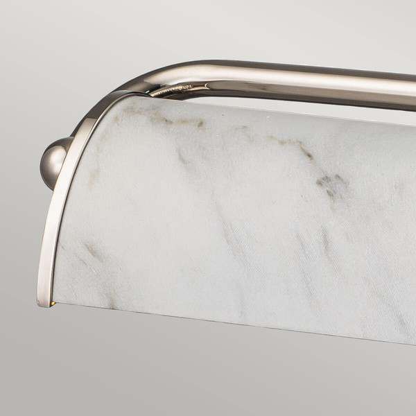 Elstead Winchfield Bilderleuchte E14 4-fach Poliertes Nickel & Weißer Marmoreffekt Nickel poliert und weiße Marmor Optik