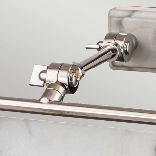 Elstead Winchfield Bilderleuchte E14 4-fach Poliertes Nickel & Weißer Marmoreffekt Nickel poliert und weiße Marmor Optik