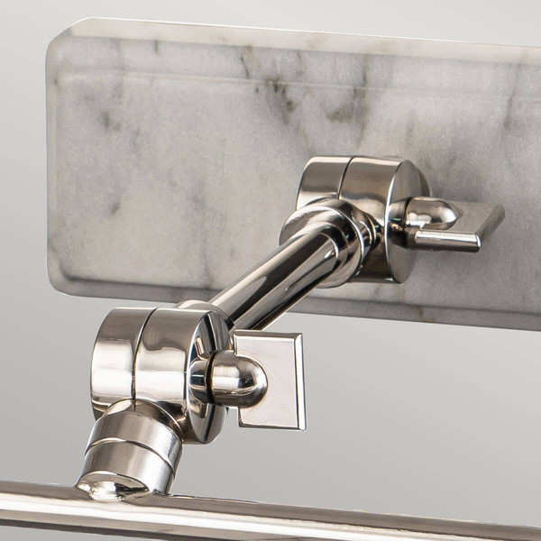 Elstead Winchfield Bilderleuchte E14 2-fach Poliertes Nickel & Weißer Marmoreffekt Nickel poliert und weiße Marmor Optik