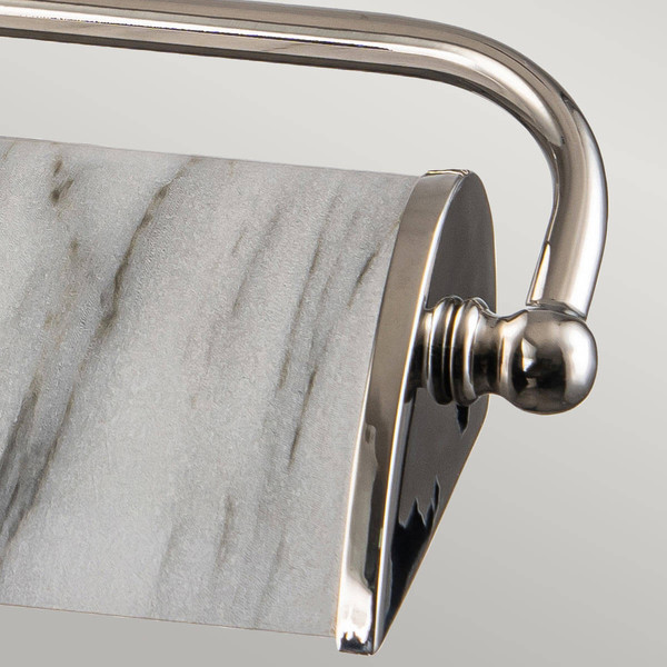 Elstead Winchfield Bilderleuchte E14 2-fach Poliertes Nickel & Weißer Marmoreffekt Nickel poliert und weiße Marmor Optik