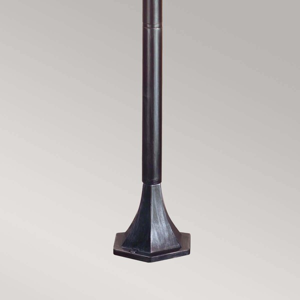 Elstead Wexford Außen-Stehleuchte E27 124cm Schwarz-Silber IP44