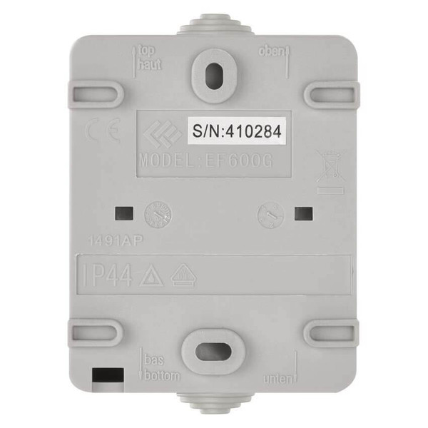 Emos Steckdose 1-fach IP44 Aufputz Grauschwarz A1396