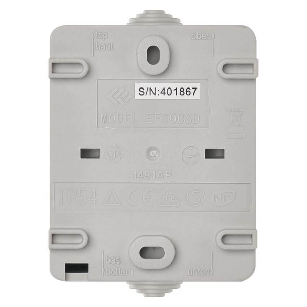 Emos Schalter Taster IP54 Aufputz Grauschwarz A1399