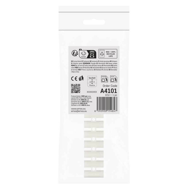 Emos Lüsterklemme 12-fach 2,5-4mm² 32A PP Weiß A4101