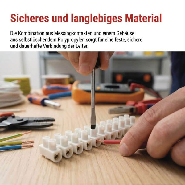 Emos Lüsterklemme 12-fach 6-10mm² 57A PP Weiß A4103