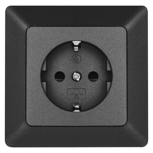 Emos Steckdose 1-fach 16A Anthrazit A6002.2