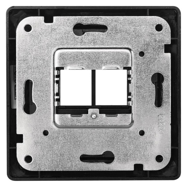 Emos Installationszubehör für 2x RJ45 doppelt Anthrazit A6004.9