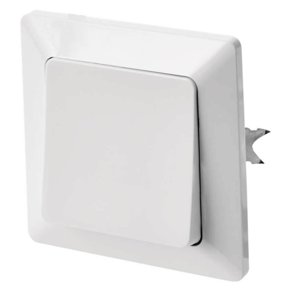 Emos Schalter Wechselschalter 1 Taste 10A Weiß glänzend A6100.0