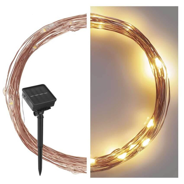 Emos LED Solar-Lichterkette 0,1W warmweiss Akku IP44 D3ZW01