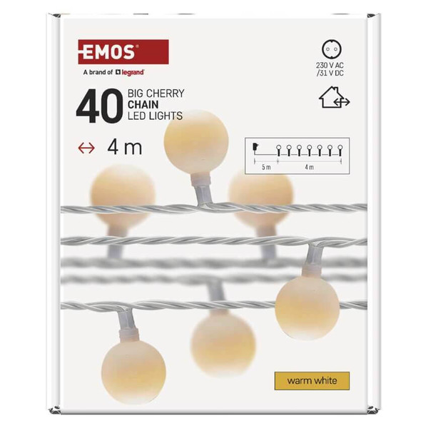 Emos LED Lichterkette 3,6W warmweiss IP44 D5AW01