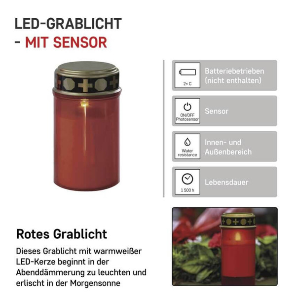 Emos LED Dekoleuchte 0,02W warmweiss Bewegungsmelder IP44 DCCV20