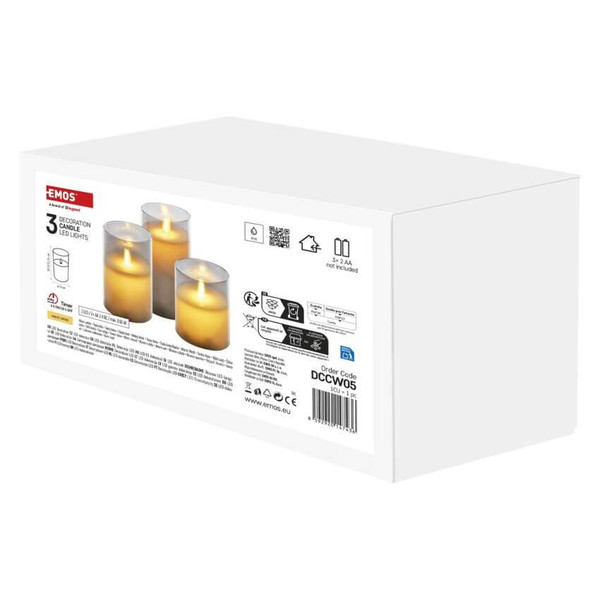 Emos LED Dekoleuchte 0,06W warmweiss Glas DCCW05