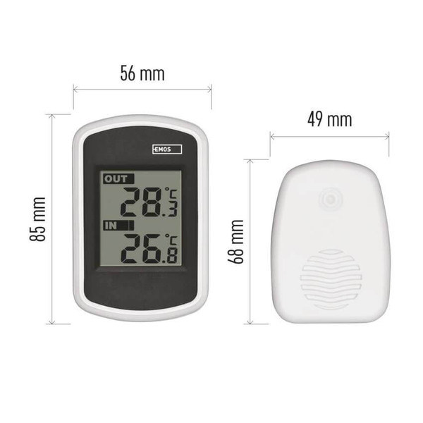 Emos Digitales Thermometer mit Funk-Sensor bis 100m E0042