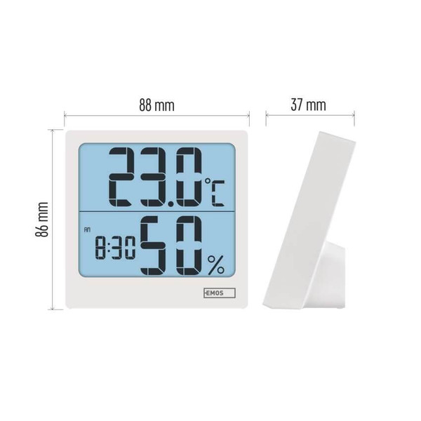 Emos Digitales Thermometer mit Hygrometer und Wecker E0114N
