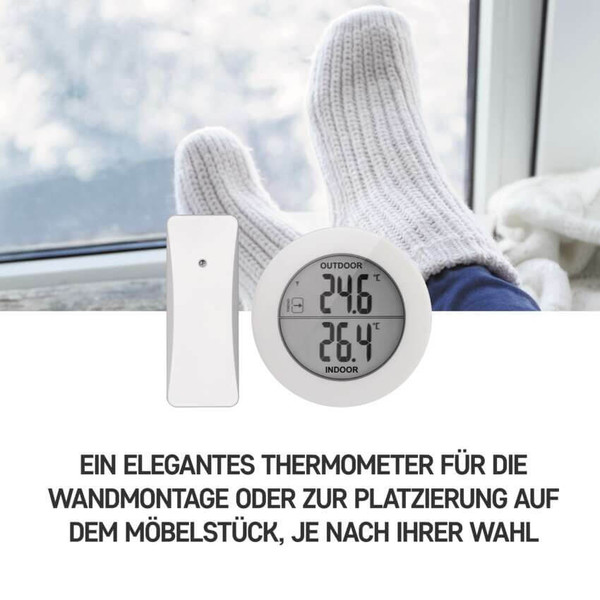 Emos Digitales Thermometer mit Funk-Sensor bis 80m E0129