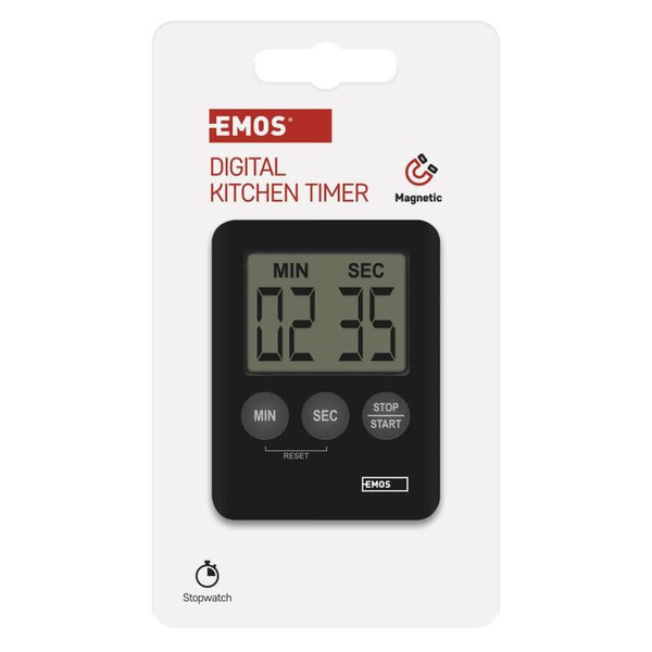 Emos Küchentimer digital mit Stoppuhr Magnethalterung E0202