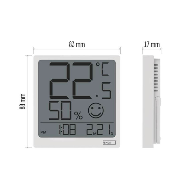 Emos Digitales Thermometer mit Hygrometer und Datum E0522