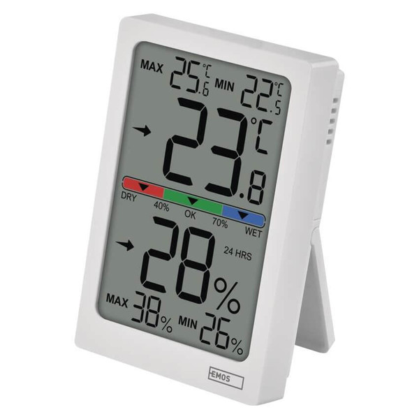 Emos Digitales Thermometer für Innenraum mit Hygrometer E0558