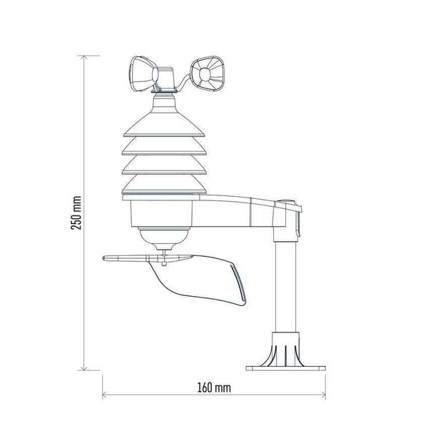 Emos Funksensor Windmesser für E6016 433MHz 100m E06016