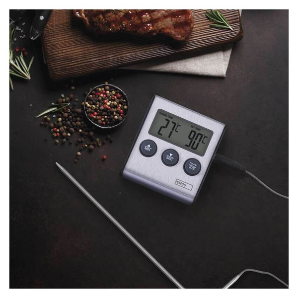 Emos Digitales Thermometer Grillthermometer mit Timer bis 250°C E2157