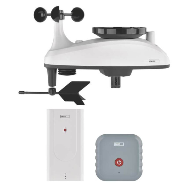 Emos Wetterstation Smart Profi WiFi Regenmesser Windmesser E6000