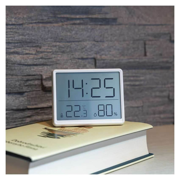 Emos Digitales Thermometer mit Hygrometer Funk-Sensor Wecker Datum E6210