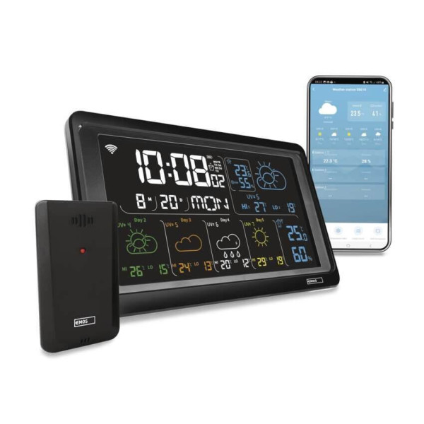 Emos Wetterstation GoSmart WiFi bis 3 Sensoren 80m E8610