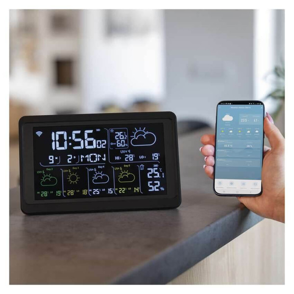 Emos Wetterstation GoSmart WiFi bis 3 Sensoren 80m E8610
