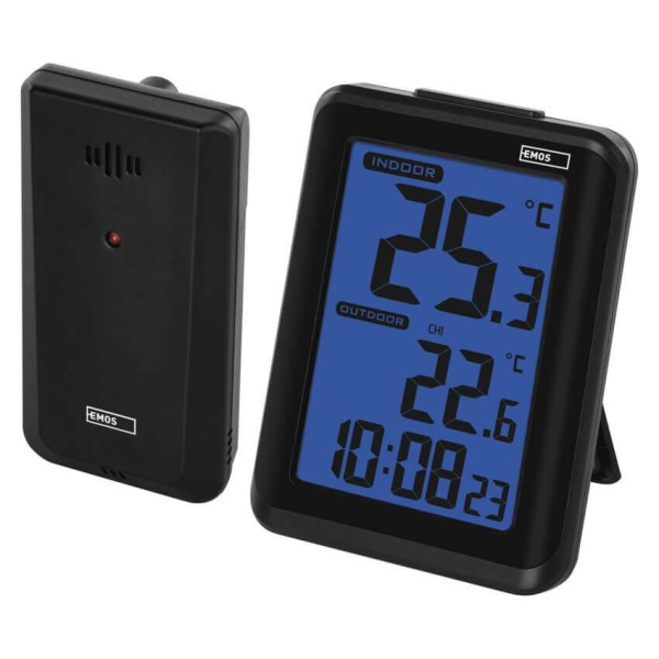 Emos Digitales Thermometer mit Funk-Sensor Wecker bis 50m E8636