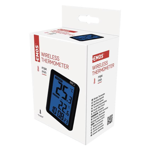 Emos Digitales Thermometer mit Funk-Sensor Wecker bis 50m E8636