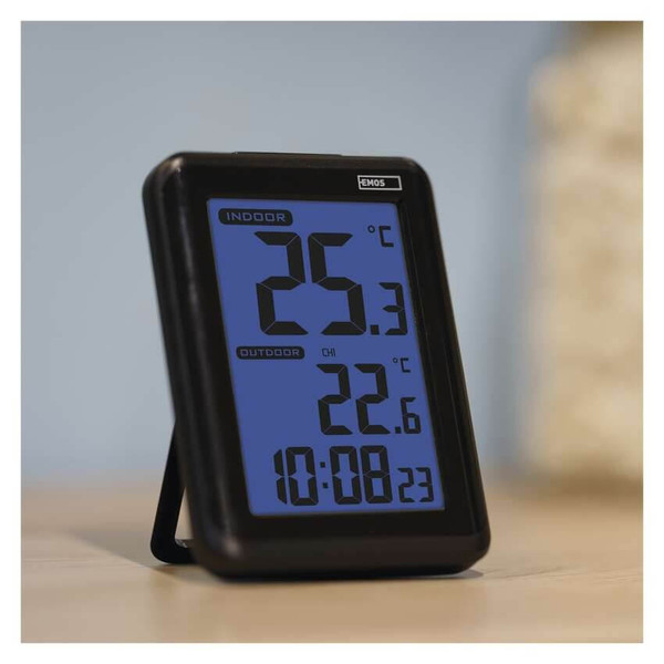 Emos Digitales Thermometer mit Funk-Sensor Wecker bis 50m E8636