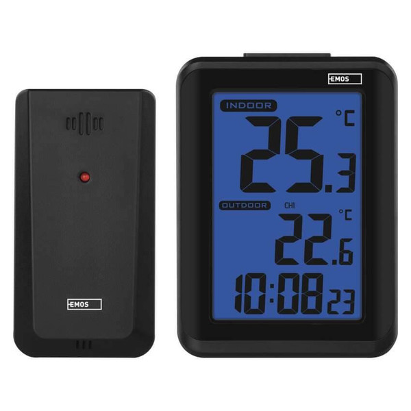Emos Digitales Thermometer mit Funk-Sensor Wecker bis 50m E8636