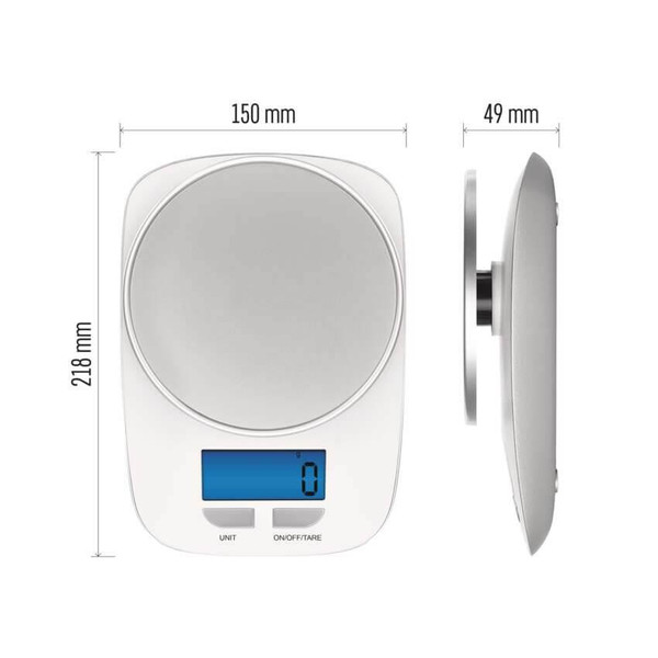 Emos Küchenwaage 5kg 1g ABS Weiß EV016