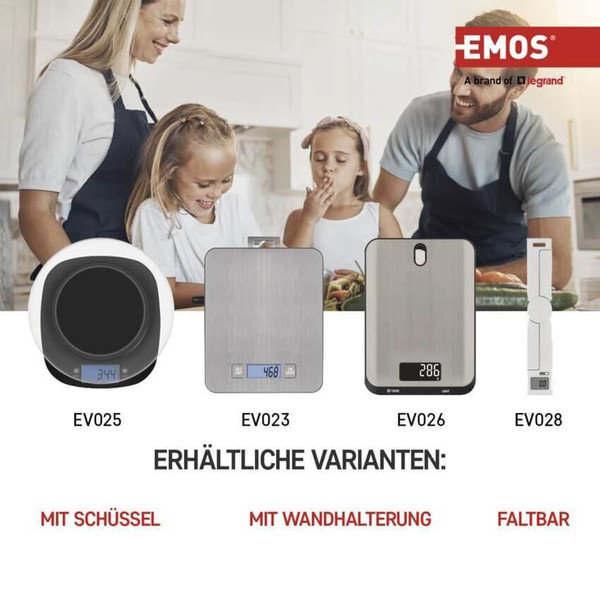 Emos Küchenwaage 5kg 1g ABS Schwarz EV025