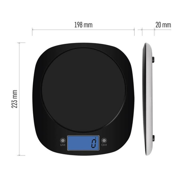 Emos Küchenwaage 5kg 1g ABS Schwarz EV025