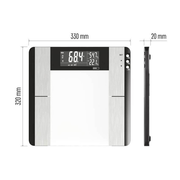 Emos Personenwaage 150kg BMI 10 Nutzer ohne Bluetooth EV104