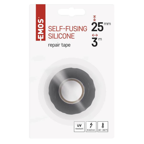 Emos Reparaturband Silikon 25mm 33m Schwarz F52503