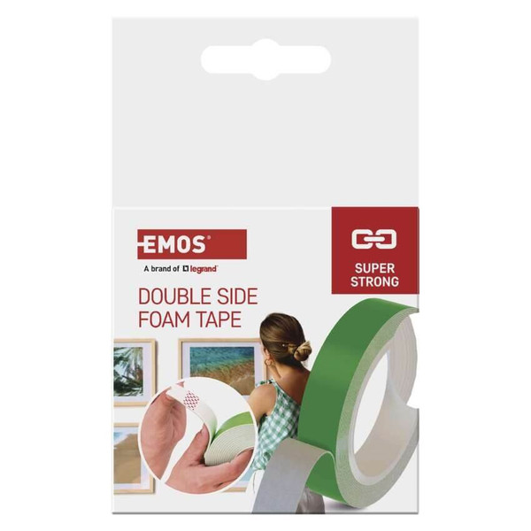 Emos Doppelseitiges Klebeband Schaum 20mm 3m Grün F6090