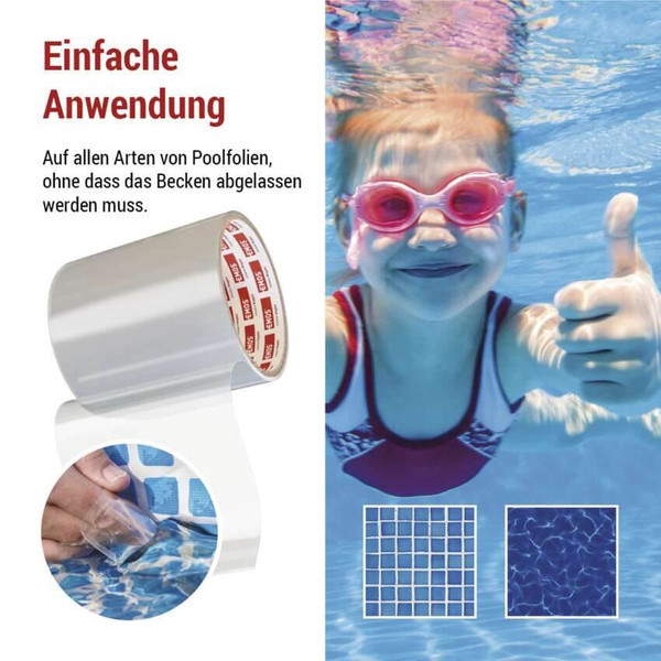 Emos Reparaturband für Schwimmbecken 100mm 1m Transparent F6100