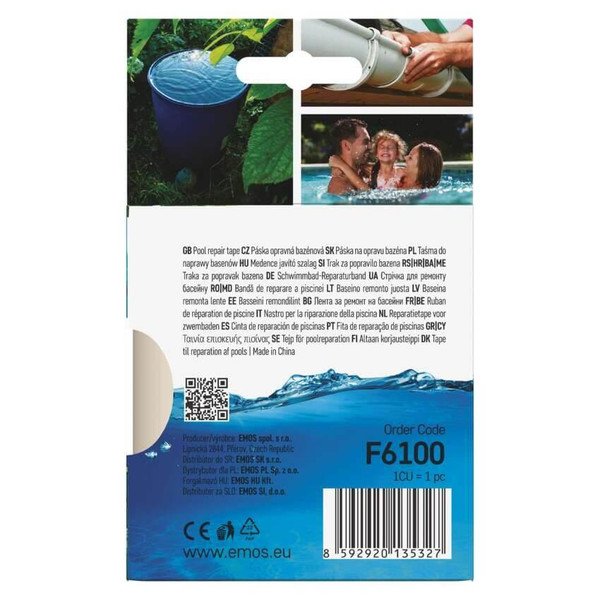 Emos Reparaturband für Schwimmbecken 100mm 1m Transparent F6100