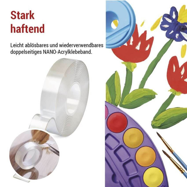 Emos Doppelseitiges Klebeband NANO 30mm 3m Transparent F6300