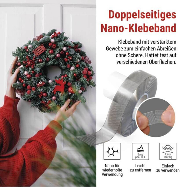 Emos Doppelseitiges Klebeband NANOGRID 19mm 3m Transparent F6301