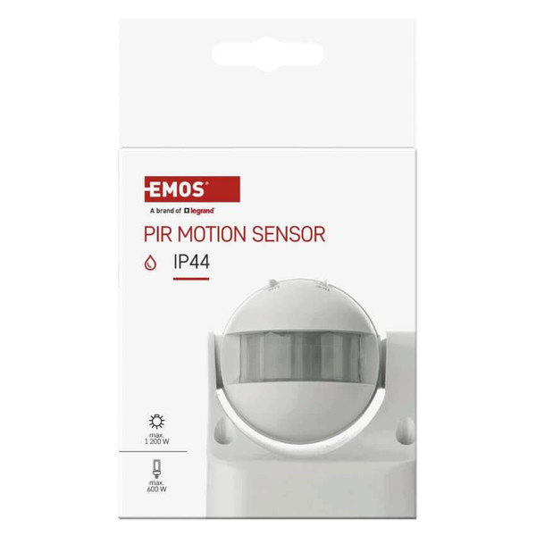 Emos Bewegungsmelder PIR 12m IP44 1200W Weiß G1120