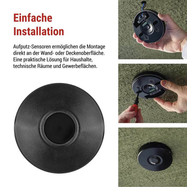 Emos Bewegungsmelder PIR 4m IP65 2000W Schwarz GS11B51
