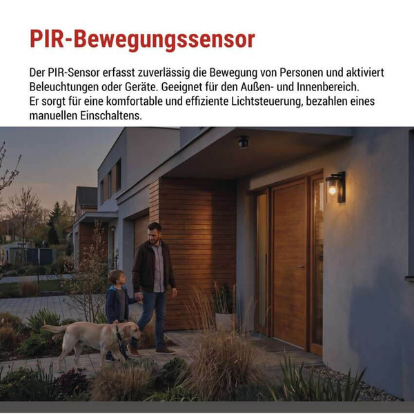 Emos Bewegungsmelder PIR 12m IP65 1200W Schwarz GS14251