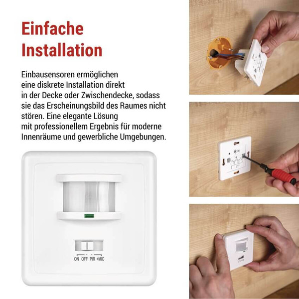 Emos Bewegungsmelder PIR 9m 160° 1200W Weiß GS15117